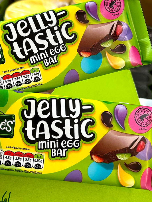 Rowntrees Jelly Tastic Mini Egg Chocolate Bar 100g