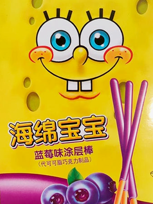 SpongeBob Coated Sticks Blueberry 48g