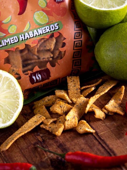 Hot Chip Strips Limed Habaneros 80g