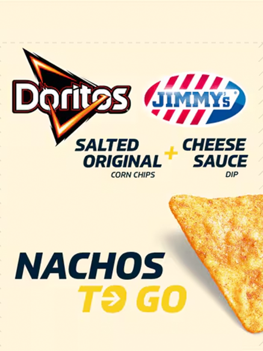Jimmy's Nachos To Go Doritos Salted Original & Cheese Sauce 190g