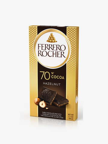Ferrero Rocher 70% Cocoa & Hazelnut Chocolate Bar 90g
