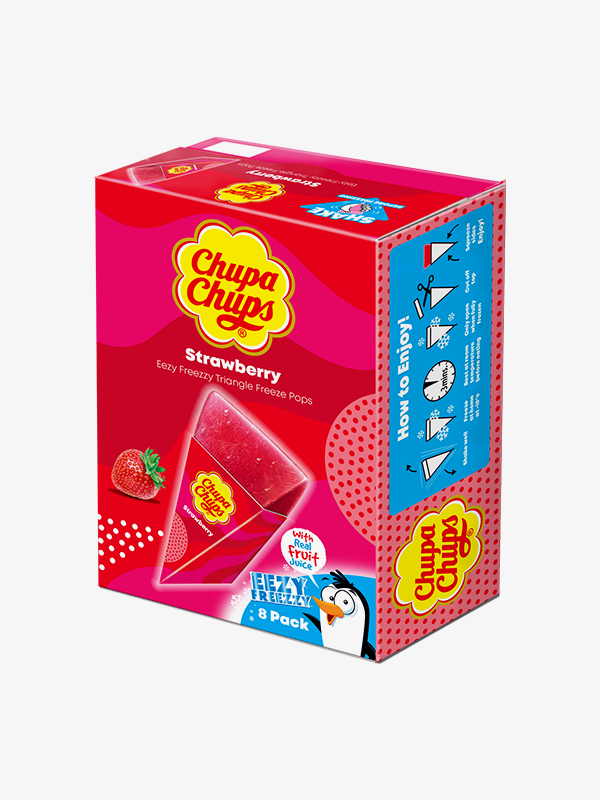 Chupa Chups Triangle Strawberry Ice Pops 8x22ml