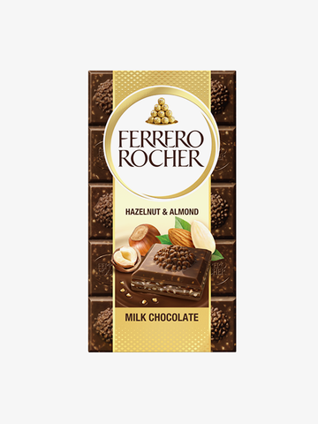 Ferrero Rocher Hazelnut & Almond Chocolate Bar 90g