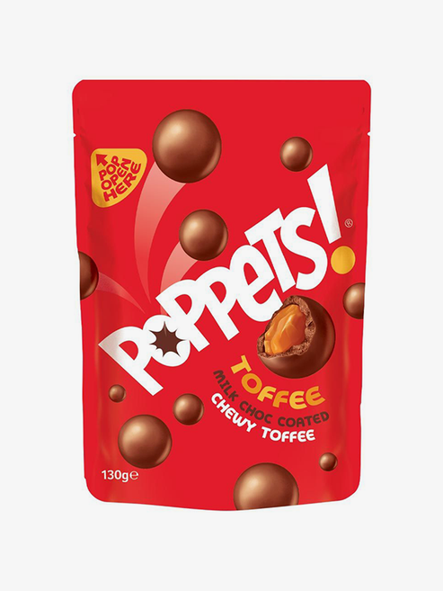 Poffets Rojas Poppets Toffee Pouch 100g