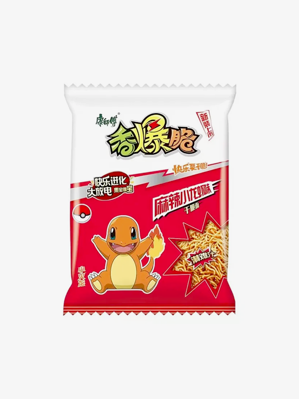 Pokémon Crispy Dry Snack Noodles Spicy Crayfish Flavor 33g