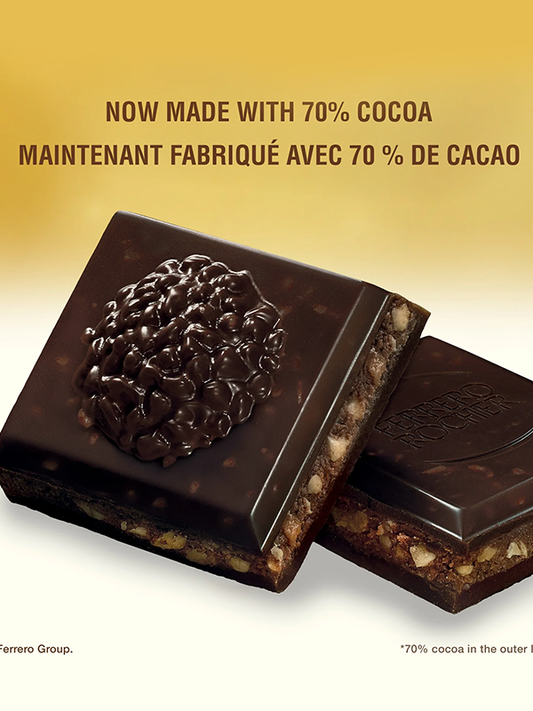 Ferrero Rocher 70% Cocoa & Hazelnut Chocolate Bar 90g