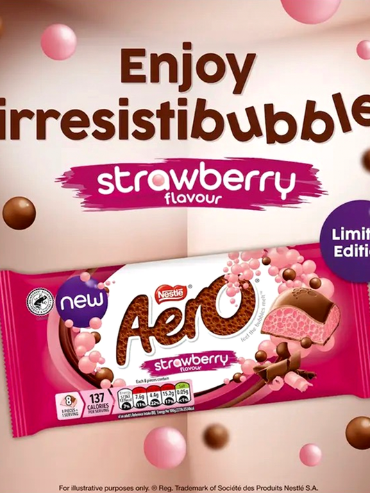 Nestlé Aero Σοκολάτα Φράουλα 90g