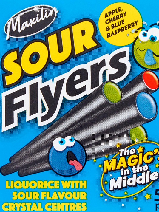 Maxilin Liquorice Sour Flyers 75g