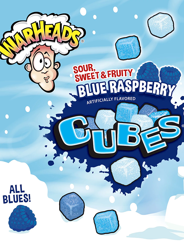 Warhead Blue Raspberry Cubes Warheads Cubes Blue Raspberry 99g