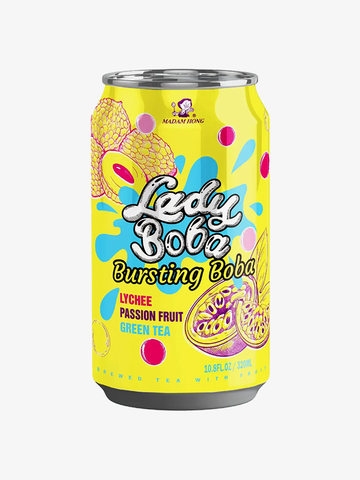 Lady Boba Bubble Tea Lychee & Passion Fruit 320ml