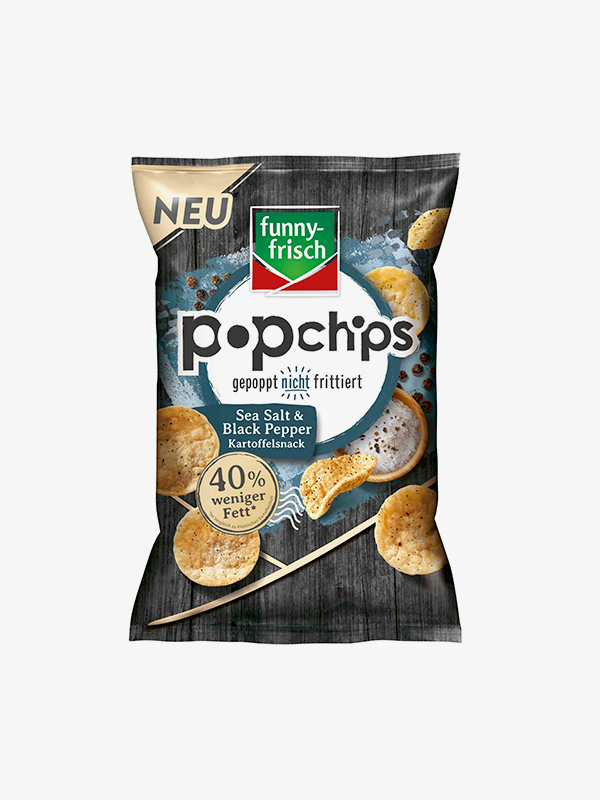 Popchips Sea Salt & Black Pepper 80g