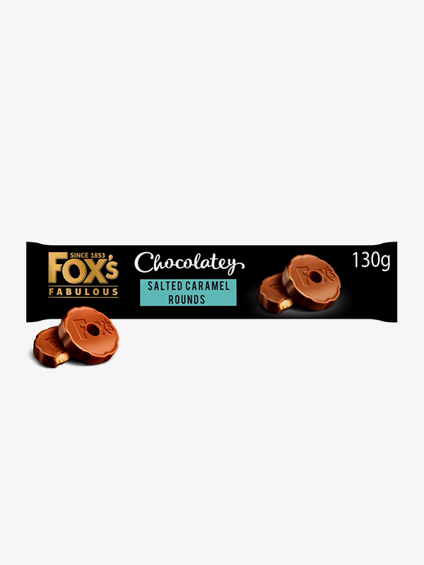 Fox's Chocolatey Salted Caramel Chocolate Rounds 130g