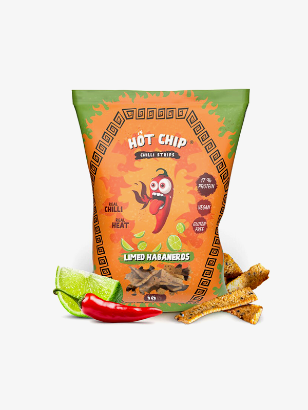 Hot Chip Strips Limed Habaneros 80g