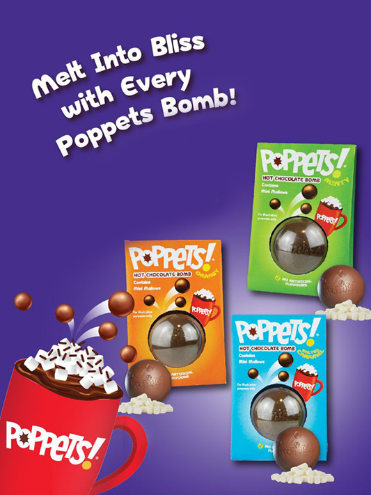 Poppets Hot Chocolate Bomb Πορτοκάλι 45g