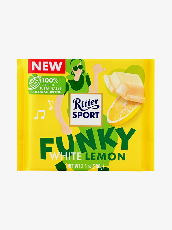 Ritter Sport Funky White Lemon Chocolate 100g