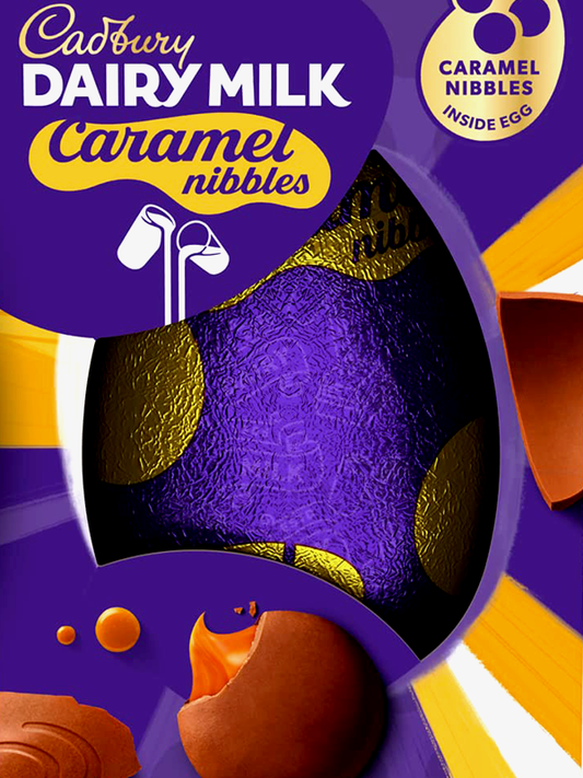 Cadbury Dairy Milk Caramel Nibbles Chocolate Egg 96g