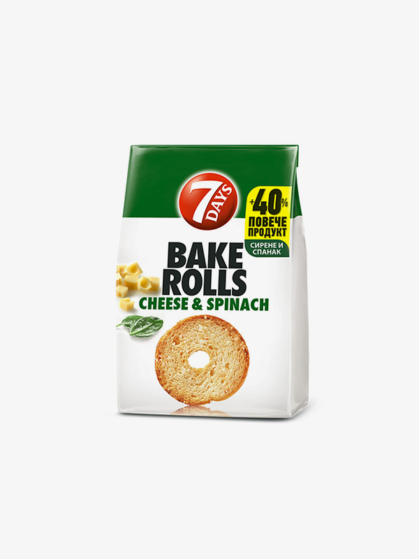 Bake Rolls Cheese & Spinach 80g