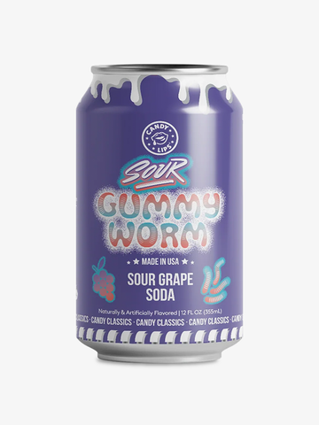 Candy Lips Gummy Worm Sour Grape 355ml