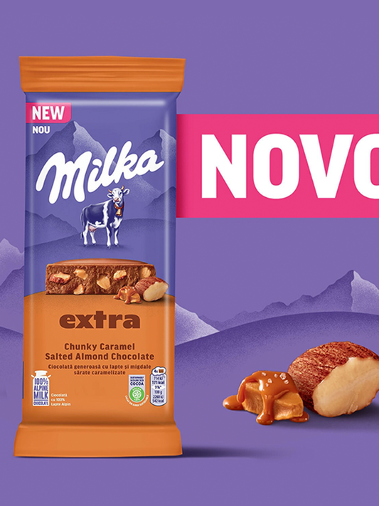 Milka Extra Caramel Salt Almond 190g