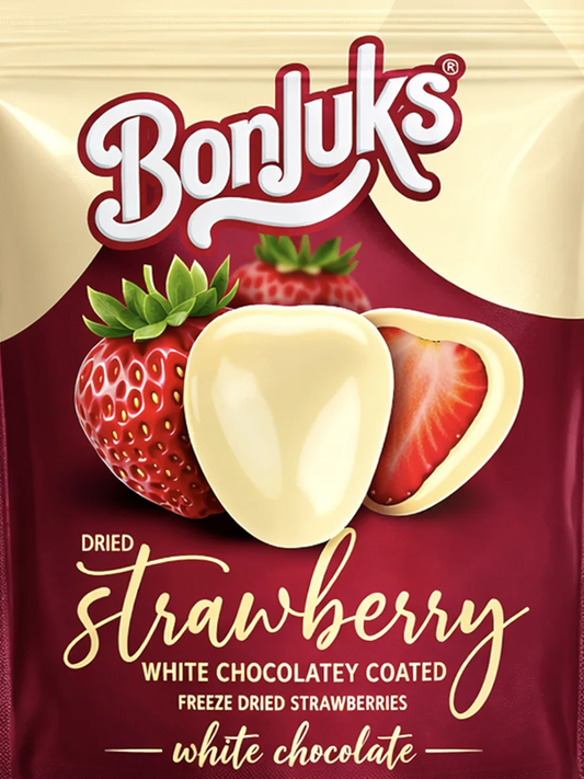 Freeze Dried White Chocolate Covered Strawberries 80g