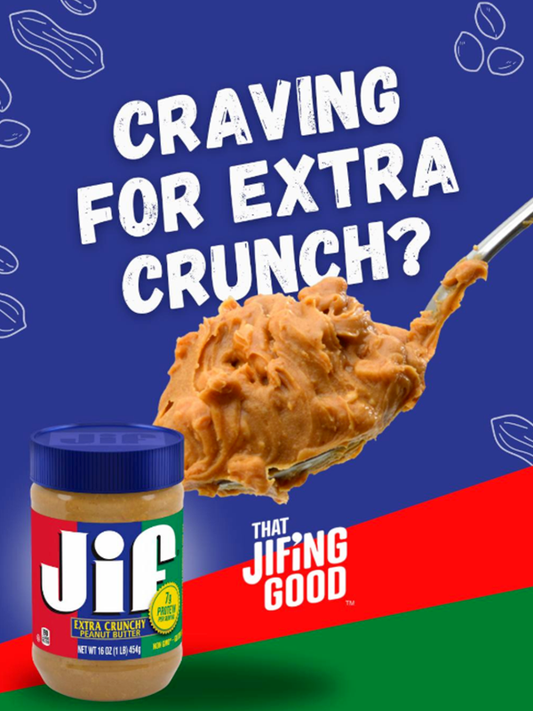 JIF Extra Crunchy Peanut Butter 453g