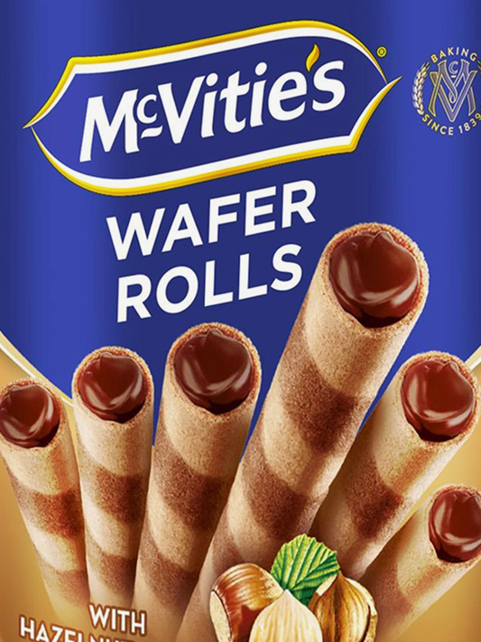 McVities Waffle Rolls with Hazelnut 170g