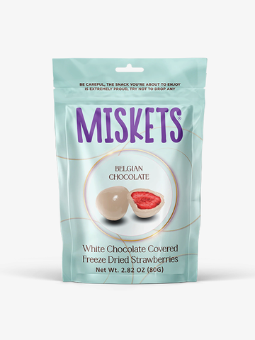 Miskets Freeze Dried Φράουλες με Επικάλυψη Λευκής Σοκολάτας 80g