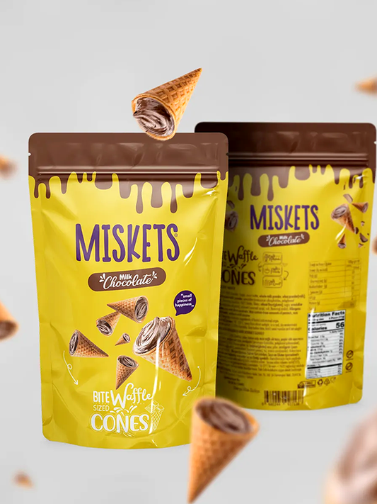 Miskets Milk Chocolate Filled Cornet Wafer 70g