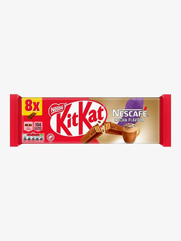 KitKat 2 Finger Mocha Flavour Chocolate Biscuit Bars 8 Pack Multipack 165.6g