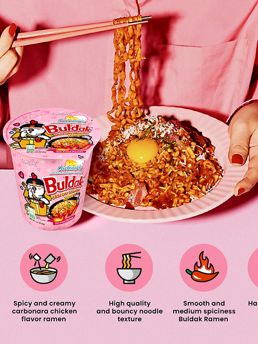 Samyang Καυτερά Ramen σε Μπολ Κοτόπουλο Καρμπονάρα 80g