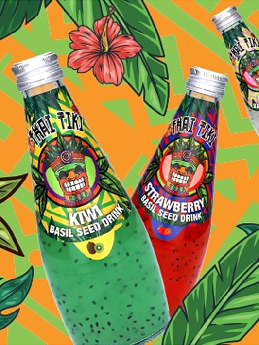 Thai Tiki Basil Seed Drink Kiwi 290ml