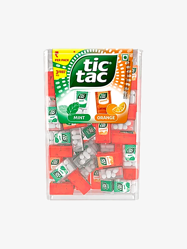 TicTac Mini Mint & Orange Candy 255g (75 Mini Boxes)