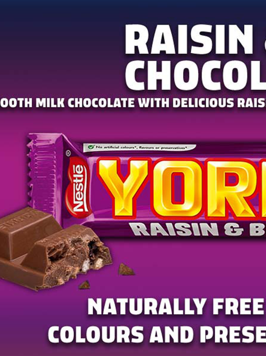 Nestlé Yorkie Raisin & Biscuit Duo Bar 72g