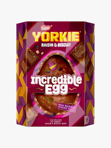 Nestle Yorkie Raisin & Biscuit Incredible Easter Egg 380g
