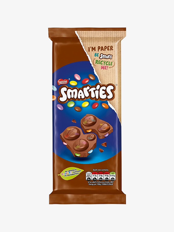 <tc>Nestlé Smarties Chocolate Bar 90g</tc>