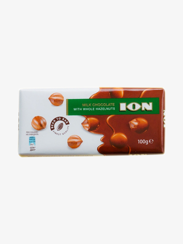 ION Milk Chocolate with Whole Hazelnuts 100g