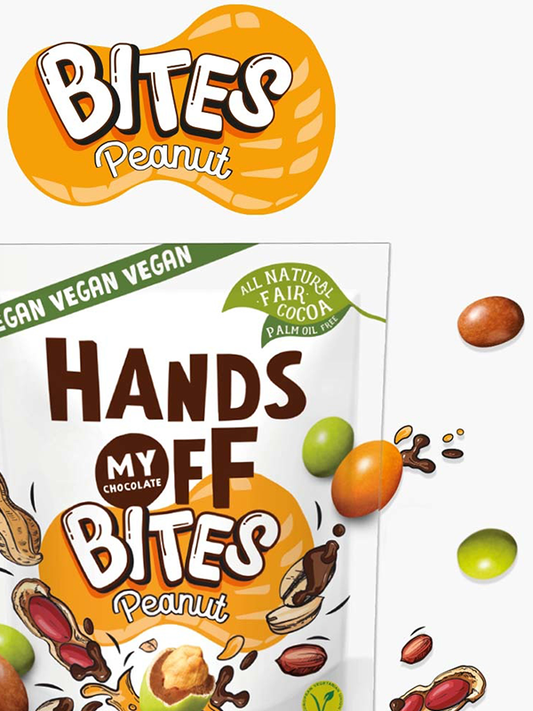 Hands Off my Chocolate Vegan Bites Peanut 185g